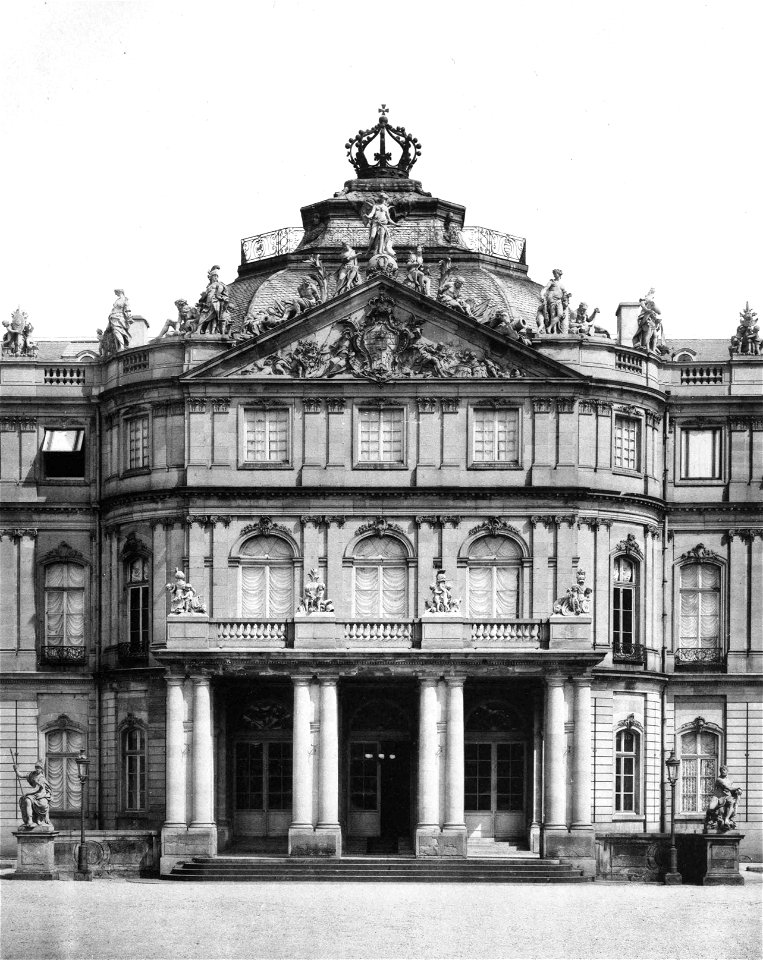 Stuttgart, Neues Schloss, Corps de logis, 1889, Ausschnitt