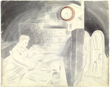 Submarine Series. The Ward Room - Drawing PT2141