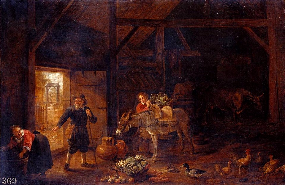Style of David Teniers the Younger (Antwerp 1610-Brussels 1690) - Interior of a Farmhouse - RCIN 401542 - Royal Collection