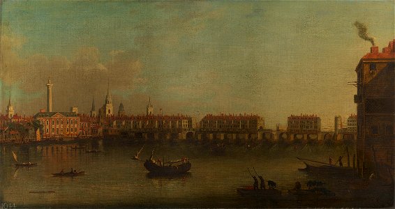 Style of Samuel Scott (1702-72) - The Thames at London Bridge - RCIN 405429 - Royal Collection