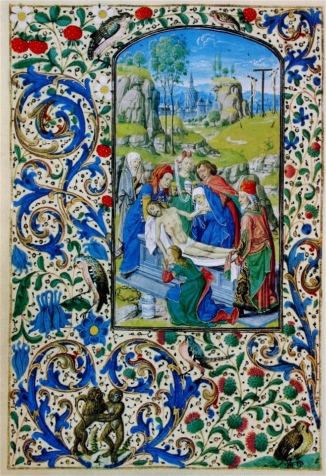 Stundenbuch der Maria von Burgund Wien cod. 1857 Grablege Christi
