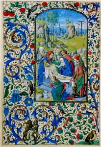 Stundenbuch der Maria von Burgund Wien cod. 1857 Grablege Christi