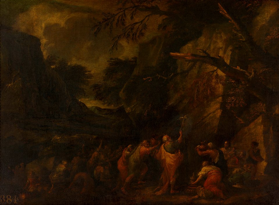 Style of Salvator Rosa (1615-73) - Moses Striking the Rock - RCIN 405717 - Royal Collection
