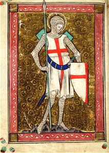 Stylishly kitted St George, from Hours of Alice de Reydon, 14th century (23223024595)