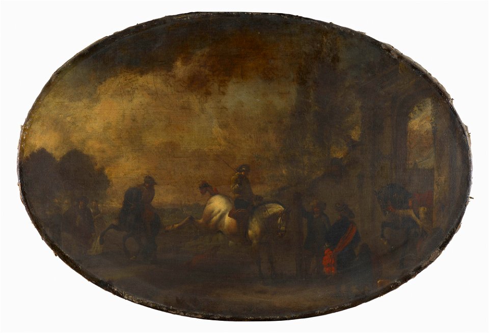 Style of Philips Wouwerman (Haarlem 1619-Haarlem 1668) - A Riding-School - RCIN 406423 - Royal Collection