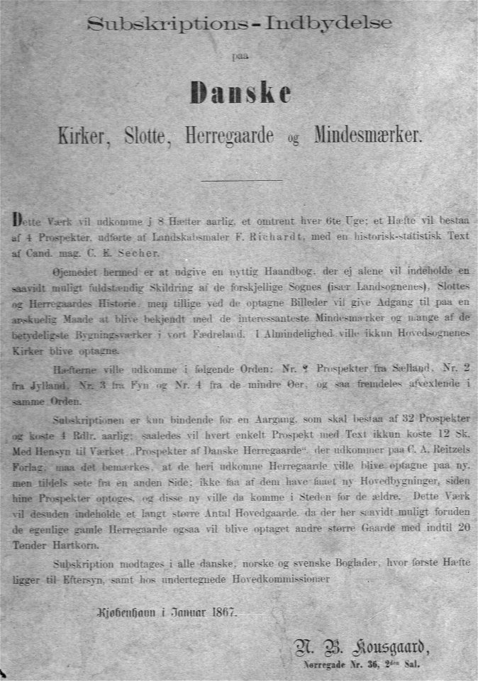 Subskriptions-Indbydelse 1867