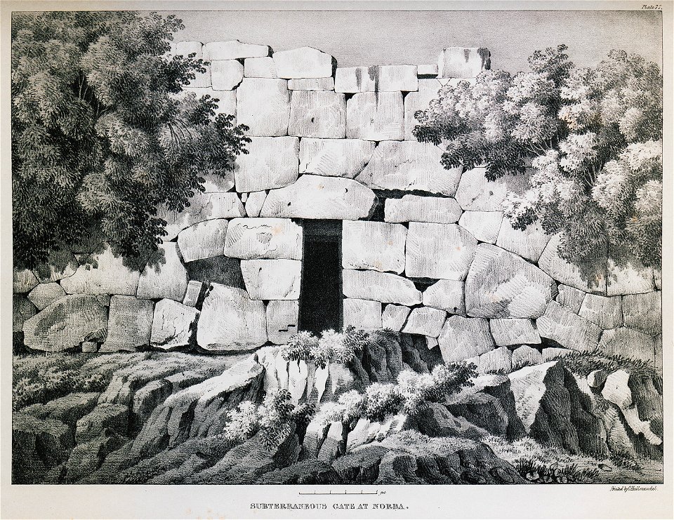 Subterraneous gate at Norba - Dodwell Edward - 1834