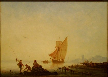 Suchet-soir de calme bord de la Méditerranée