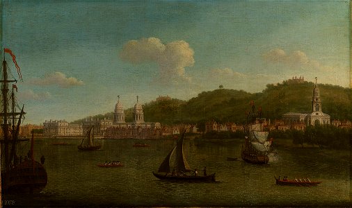 Style of Samuel Scott (1702-72) - The Thames at Greenwich - RCIN 401522 - Royal Collection