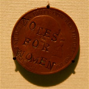 Suffragette-defaced penny