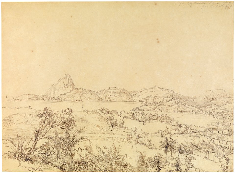 Sugar Loaf and Gloria from Castle Hill, da Coleção Brasiliana Iconográfica