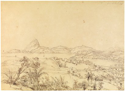 Sugar Loaf and Gloria from Castle Hill, da Coleção Brasiliana Iconográfica