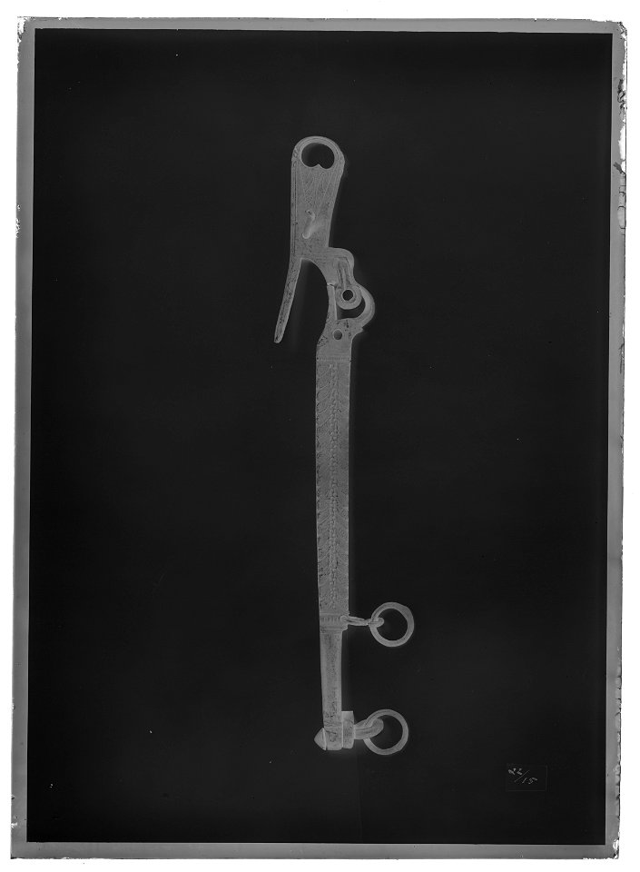 Stångbett, av stål, 1500-tal - Livrustkammaren - 69014-negative