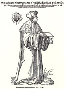 Stör, Niklas Porträt des Erzbischofs Albrecht von Mainz als Kurfürst. Free illustration for personal and commercial use.