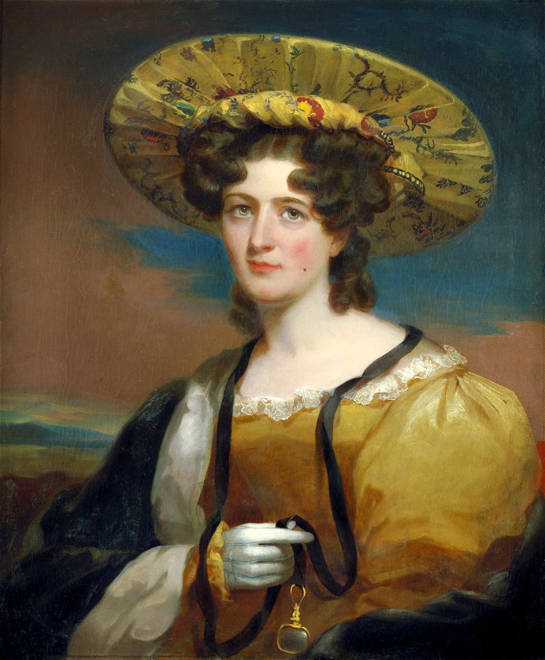 Thomas Sully Bildnis der Alwina Agnes Clementine Bohlen mit exotischem Seidenhut