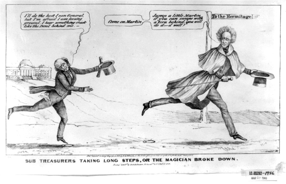 Sub treasurers taking long steps, or The magician broke down LCCN2008661820