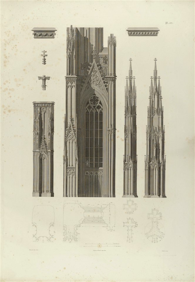 Sulpiz Boisserée, Ansichten, Risse und einzelne Theile des Doms von Köln, Tafel 14