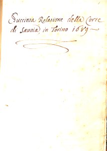 Succinta relazione della corte di Savoia in Torino - 1689. Free illustration for personal and commercial use.