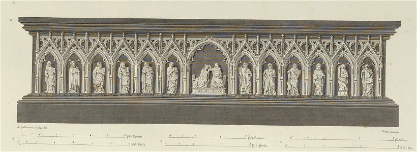 Sulpiz Boisserée, Ansichten, Risse und einzelne Theile des Doms von Köln, Tafel 8 (Ausschnitt, Hauptaltar des Kölner Domes)