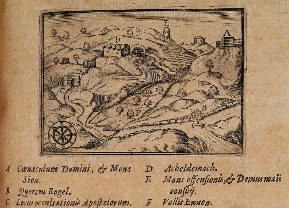 Suburbs of Jerusalem seen from the Valley of Gehenna - Cootwijck Johannes Van - 1619