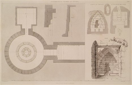 Subterranean chamber at Mycenae Plan of the subterraneous chamber Fig 2 represents the plan of the supercilium or archi - Cockerell Charles Robert Kinnard William Donaldsonthomas Leverton Jenkins William Railton William - 1830