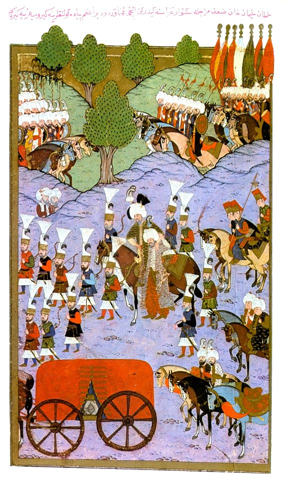 Suleiman I takes a carriage on the way to Szigetvár