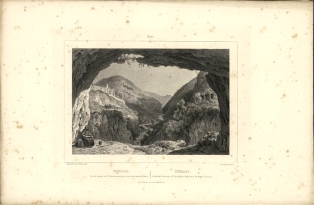 Subiaco Vue du Couvent de Ste. Scholastique et des ruinesdes bains de Néron, objectnr A 57855