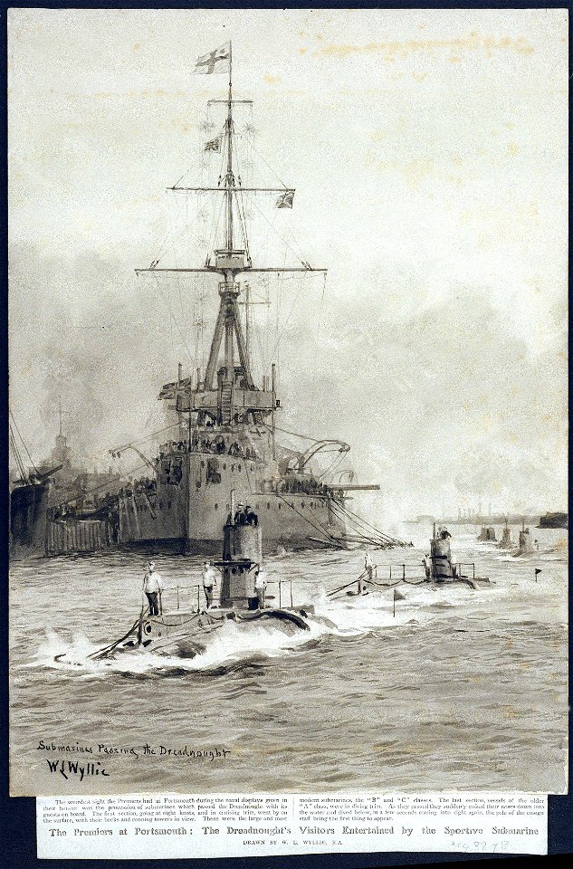 Submarines passing Dreadnought RMG PW1230