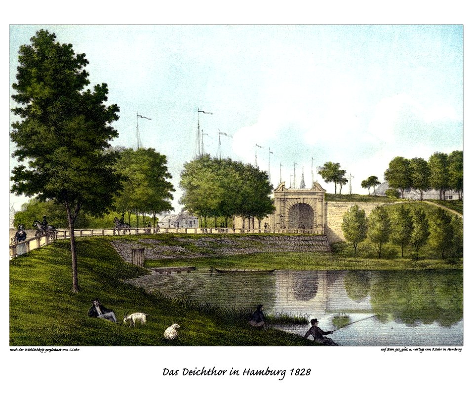 Hamburg Deichtor 1828 by Suhr