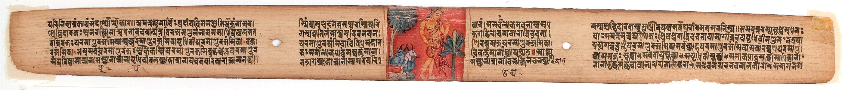 Sudhana traveling through a rocky landscape with two bulls (6125048586)