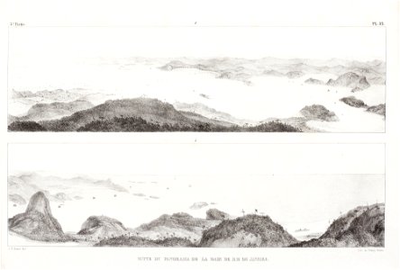 Suite du panorama de la baie de Rio de Janeiro (3), da Coleção Brasiliana Iconográfica