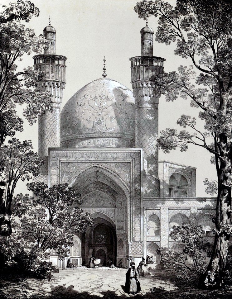 Sultan Hussein Mosque by Eugène Flandin
