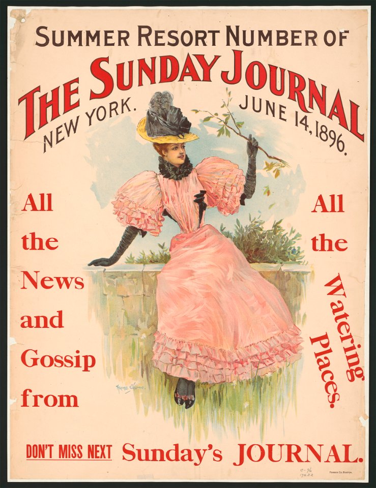 Summer resort number of The Sunday Journal, New York, June 14, 1896 ... - Archie Gunn. LCCN2014649610