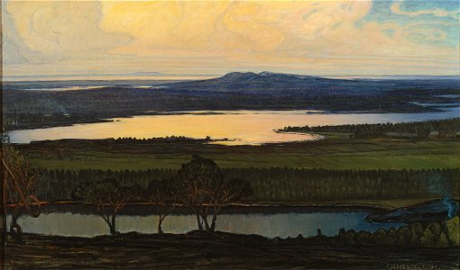 Summer Night. Study (Otto Hesselbom) - Nationalmuseum - 21297