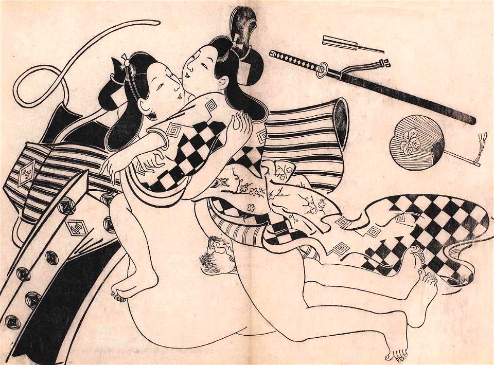 Sugimura Jihei -Couple Embracing c. 1685