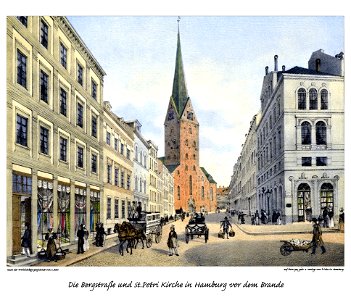 St. Petri Bergstraße vor dem brande