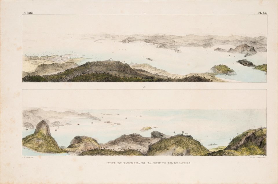 Suite du panorama de la baie de Rio de Janeiro (2), da Coleção Brasiliana Iconográfica