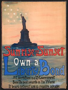 Sunrise or sunset own a Liberty Bond - Eugenie DeLand. LCCN2001695176. Free illustration for personal and commercial use.