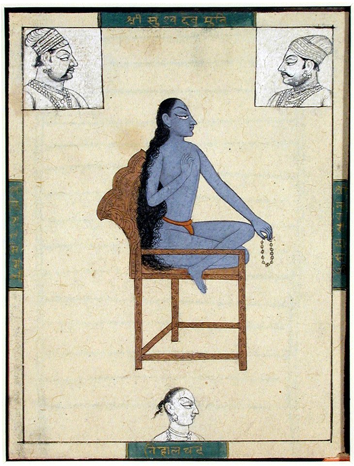 Sukh Dev seated on a chair holding a rosary (6124563765)