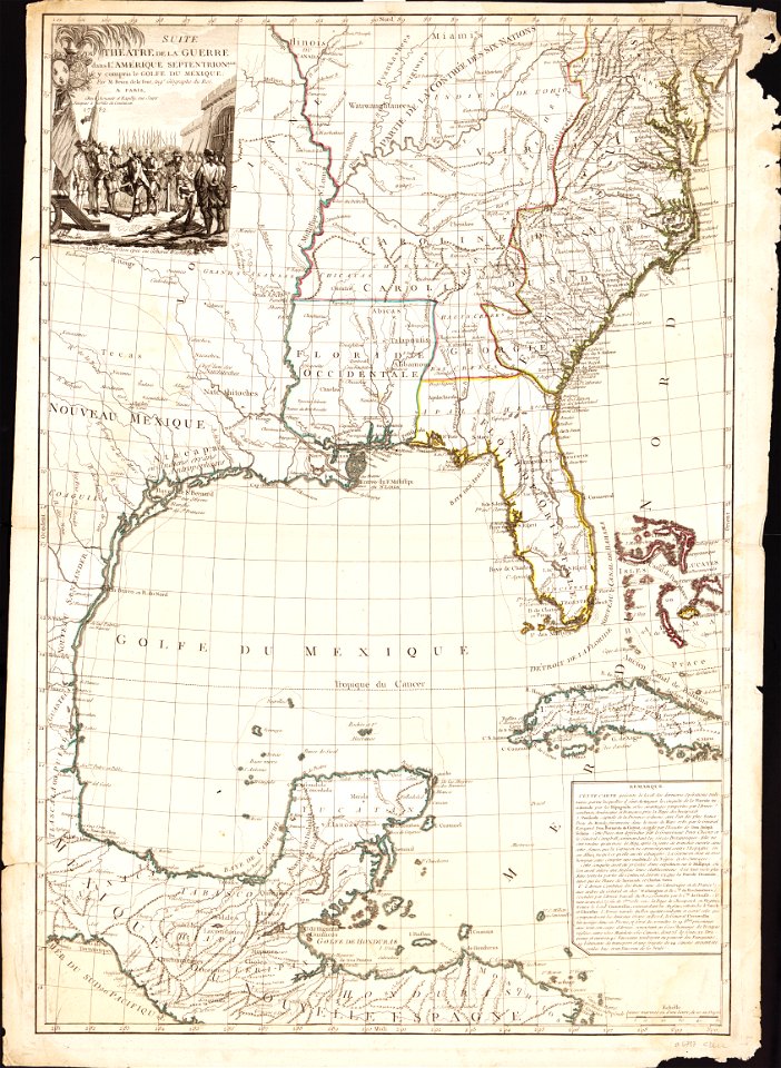 Suite du theatre de la guerre dans l'Amérique Septentrionale y compris le Golfe du Méxique LOC 2006629304