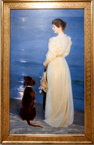 Summer evening at Skagen, by P. S. Kroyer, with frame