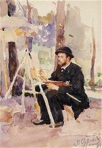 Surikov An artist at the easel Ostroukhov 1884