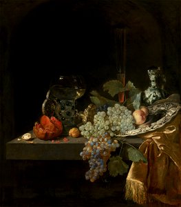 Sumptuous Still Life by Isaack van Kipshaven Mauritshuis 814. Free illustration for personal and commercial use.