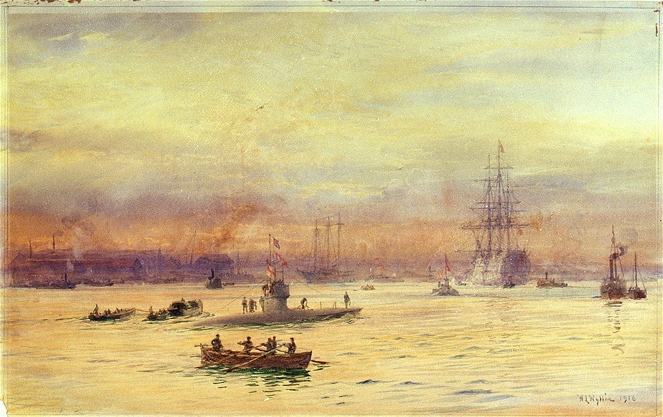 Sunset, Portsmouth Harbour RMG PW1782