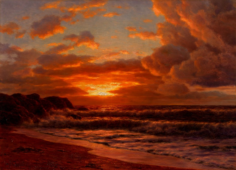 Sunset over the Sea Ivan Choultse (1924)