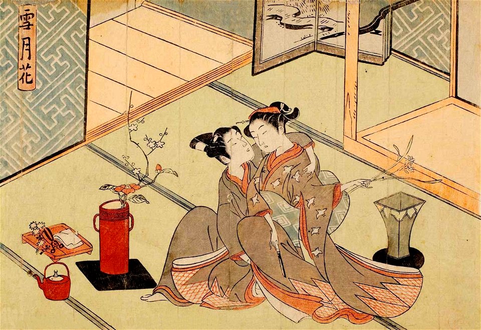 Suzuki Harunobu - Flowers (Hana), From the series Snow, Moon, Flowers (Setsugekka), c. 1770