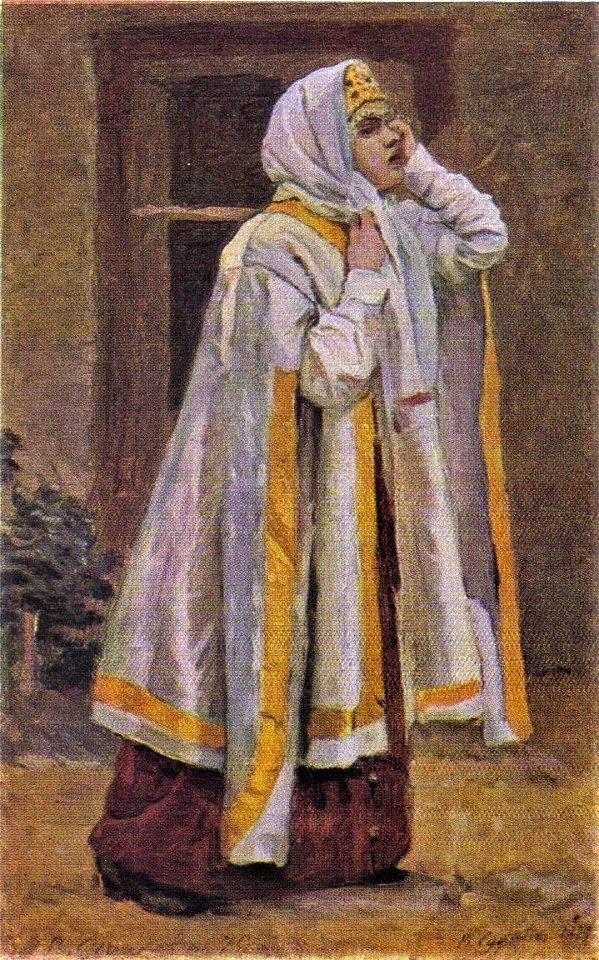 Surikov Wife of a strelets who is taken away for execution 1879 tashkent original