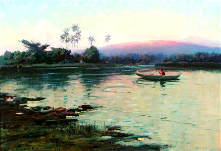 Sunrise Glow From Wailoa River, Hilo, by David Howard Hitchcock 10723