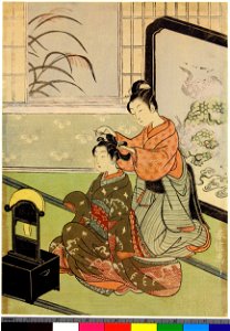 Suzuki Harunobu - Zashiki hakkei - Kyōdai no shūgetsu (British Museum)