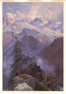 Summit of the Sierras, Nevada - T. Moran ; Prang's American Chromo. LCCN94515907